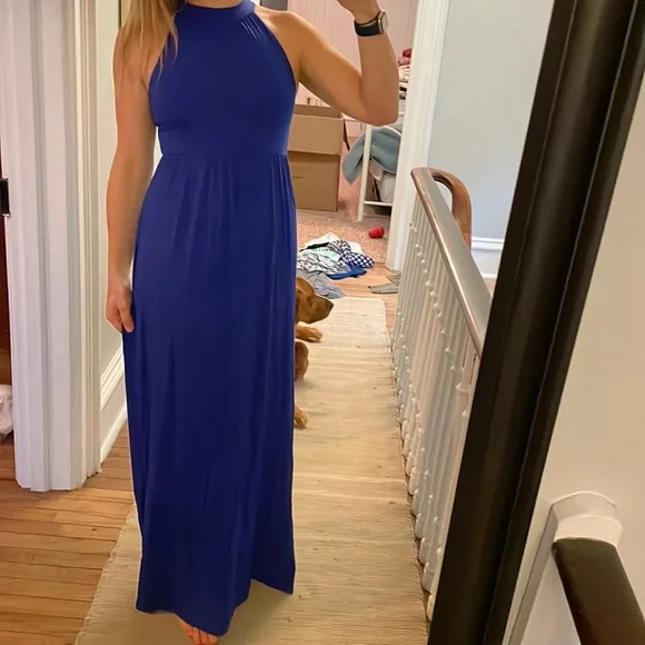 blue casual dresses for women Karen Kane Women's Short Sleeve A-Line Dress, Navy Blue, Small